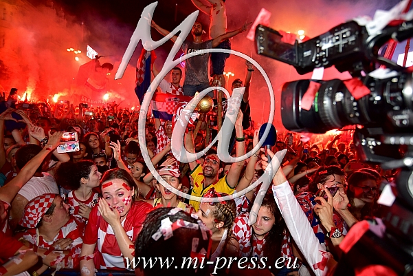 Victory parade for Croatian football team