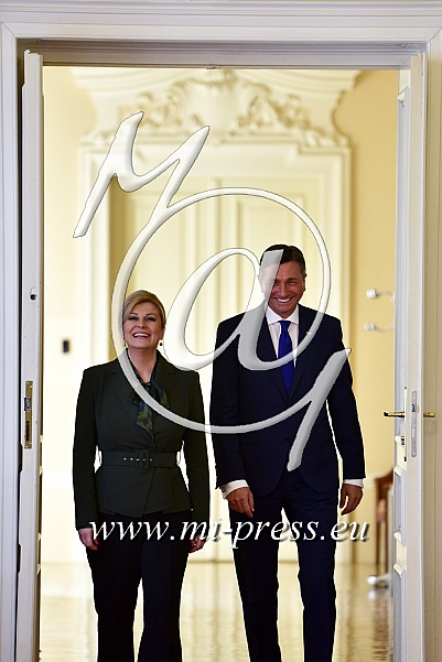 Kolinda GRABAR KITAROVIC -predsednica Hrvaske-, Borut PAHOR -predsednik Slovenije-