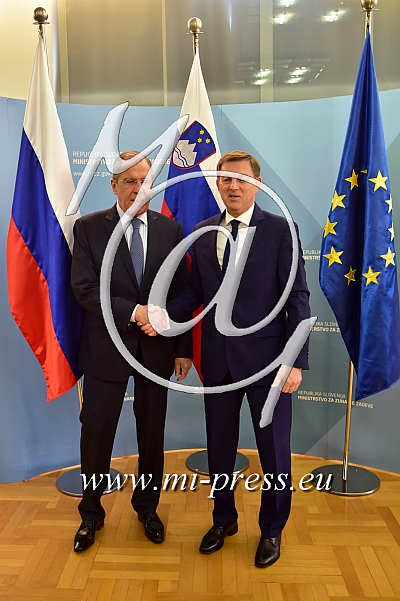 Sergej LAVROV -minister za zunanje zadeve Rusije-, Miro CERAR -minister za zunanje zadeve Slovenije-
