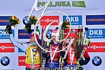1. Kaisa MAKARAINEN FIN, 2. Dorothea WIERER ITA, 3. Paulina FIALKOVA SVK
