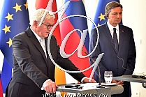 Frank Walter STEINMEIER -predsednik Nemcije-, Borut PAHOR -predsednik Slovenije-