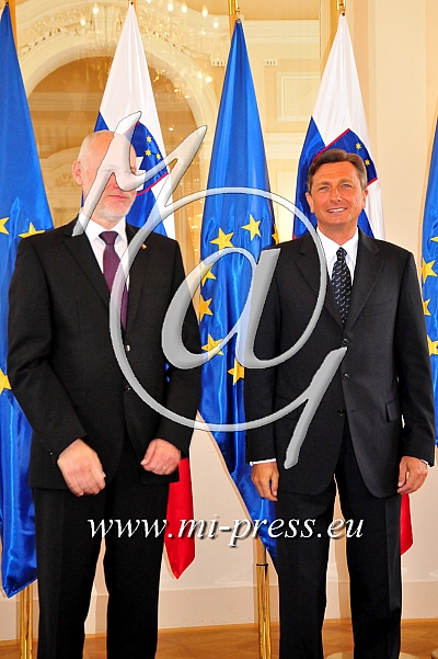 Milan BRGLEZ - President of National Assembly, Borut PAHOR -President of Slovenia
