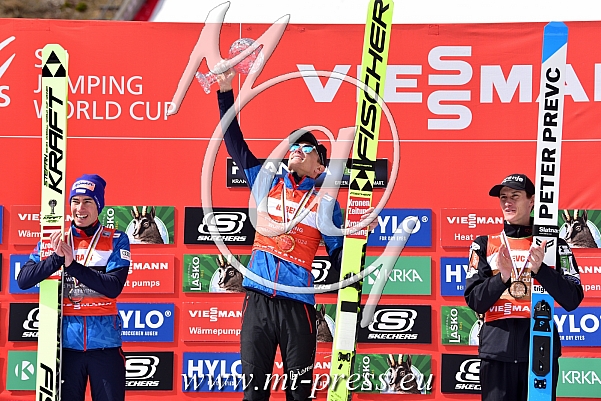 Ski Flying, 1. Daniel HUBER AUT, 2. Stefan KRAFT AUT, 3. Peter PREVC SLO