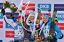 1. Kaisa MAKARAINEN FIN, 2. Dorothea WIERER ITA, 3. Justine BRAI
