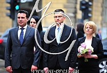 Zoran Zaev - predsednik Vlade S. Makedonije, Zorica Zaev, Marjan Sarec - Predsednik Vlade Slovenije, Barbara Iskra Sarec