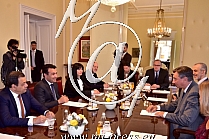 Zoran ZAEV -predsednik Vlade S. Makedonije-, Marjan SAREC -predsednik Vlade Slovenije-