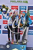 1. Kaisa MAKARAINEN FIN, 2. Dorothea WIERER ITA, 3. Justine BRAI