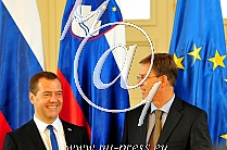 Predsednik Vlade Rusije Dmitry Medvedev v Sloveniji