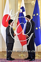 Toshimitsu MOTEGI -Japanese Foreign Minister-, Borut PAHOR -President of Slovenia-