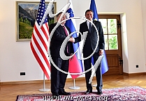 Borut PAHOR -predsednik Sllovenije-, Mike POMPEO -drzavni sekretar ZDA-