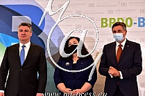 Zoran MILANOVIC -predsednik Hrvaske-, Vjosa OSMANI-SADRIU -predsednica Kosova-, Borut PAHOR -predsednik Slovenije-