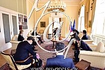 Toshimitsu MOTEGI -Japanese Foreign Minister-, Borut PAHOR -President of Slovenia-