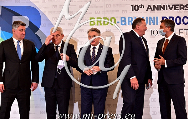 Zoran MILANOVIC -predsednik Hrvaske-, Milorad DODIK, Sefik DZAFEROVIC, Zeljko KOMSIC -clani predsedstva BIH-, Borut PAHOR -predsednik Slovenije-