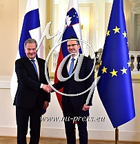 Sauli NIINISTO -predsednik Finske-, Marjan SAREC -predsednik Vlade Slovenije-